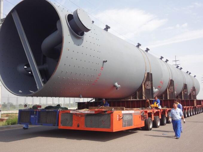 24 Axles ANSTER SPMT Used To Transport Chemical tank (1000 Tons And Diameter 4.5m) in Philippines
